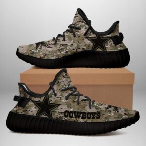 Dallas Cowboys US Military Camouflage Unisex Sneaker Football Custom Shoes Dallas Cowboys Yeezy Boos