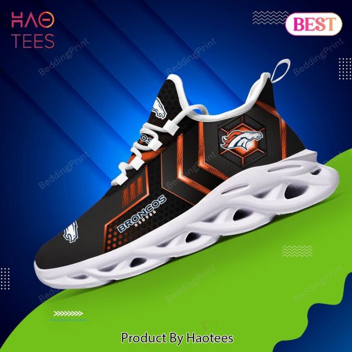 Denver Broncos NFL Black Orange Color Max Soul Shoes