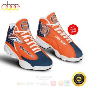 Denver Broncos NFL Custom Name Air Jordan 13 Shoes