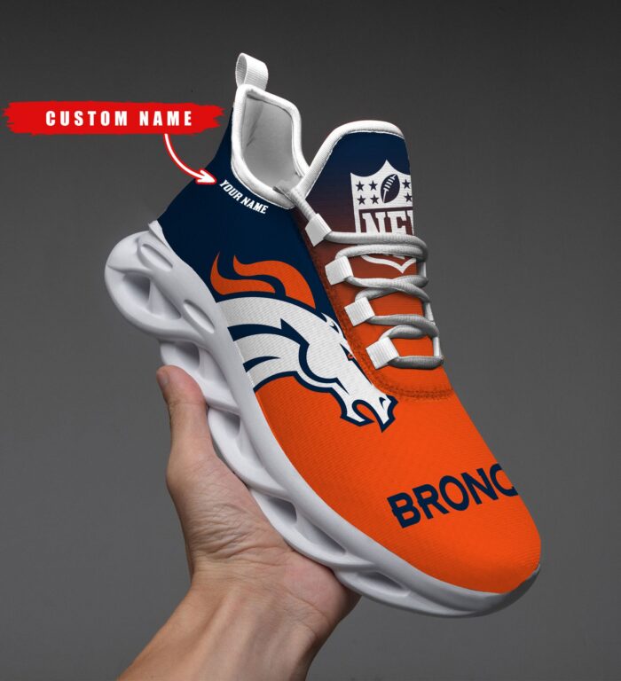 Denver Broncos Personalized Custom Name Max Soul Shoes