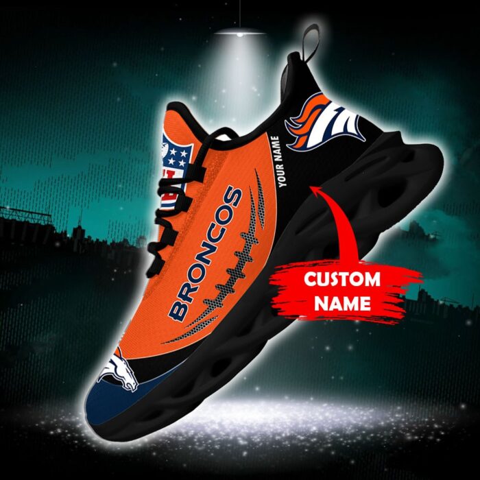 Denver Broncos Personalized NFL Max Soul Shoes