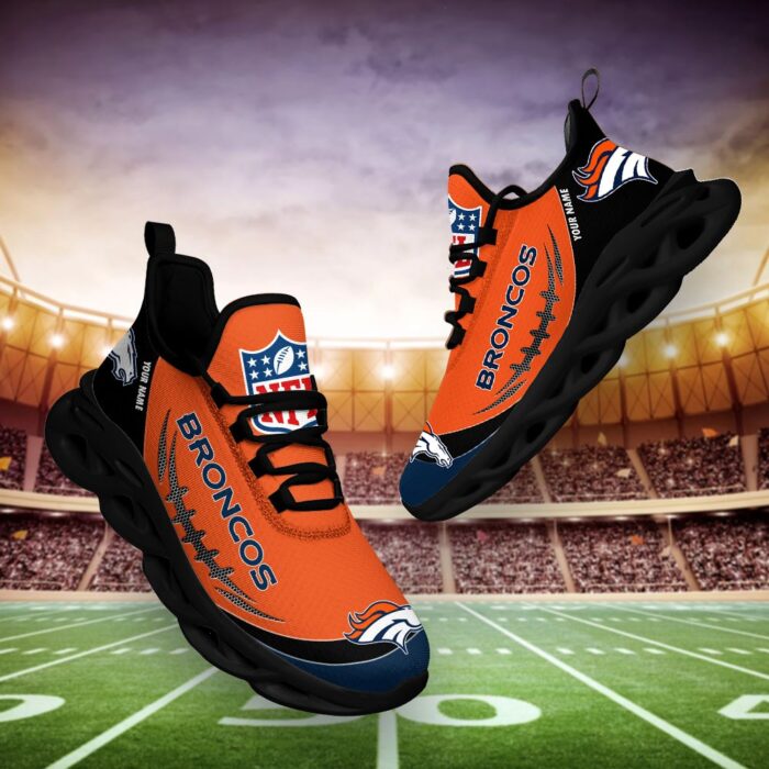 Denver Broncos Personalized NFL Max Soul Shoes