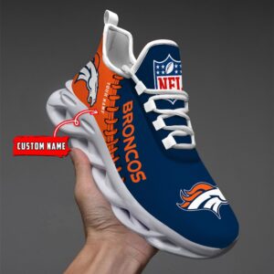 Denver Broncos Personalized NFL Max Soul Shoes Ver 2