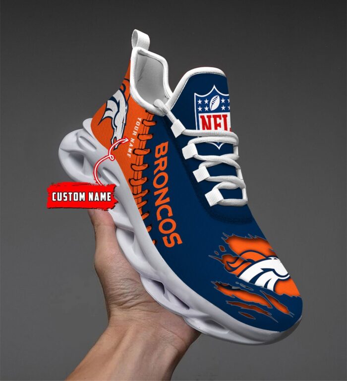 Denver Broncos Personalized NFL Max Soul Shoes for NFL Fan