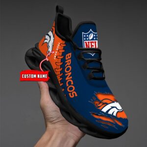 Denver Broncos Personalized NFL Max Soul Shoes for NFL Fan