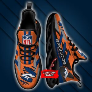 Denver Broncos Personalized NFL Max Soul Sneaker Ver 1