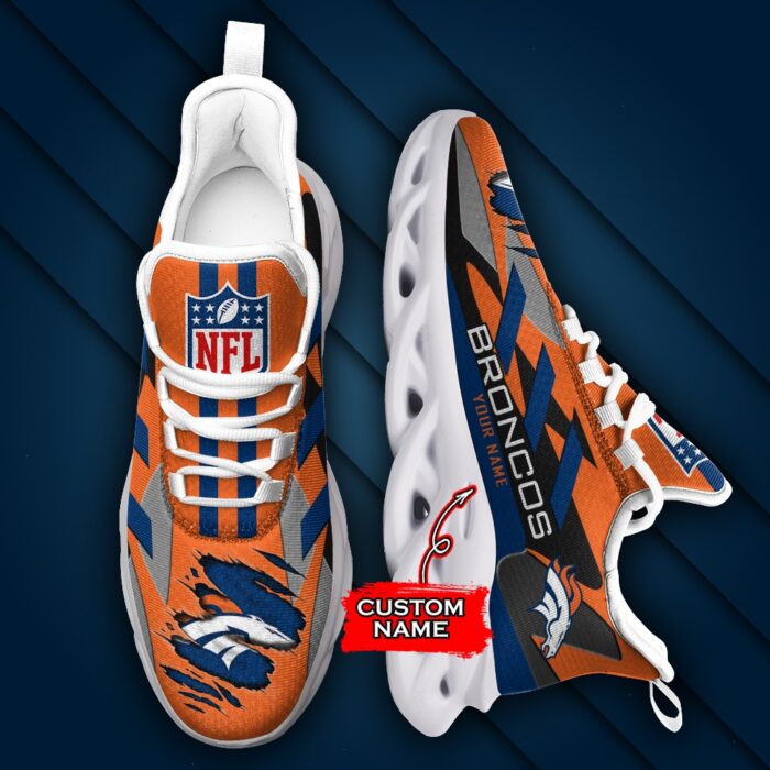 Denver Broncos Personalized NFL Max Soul Sneaker Ver 1