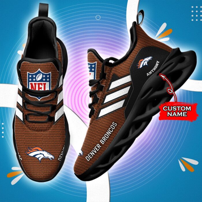 Denver Broncos Personalized NFL Max Soul Sneaker for Fans