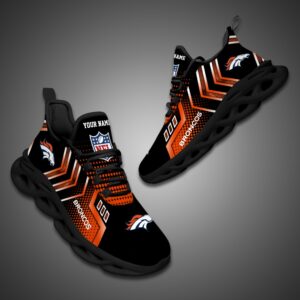 Denver Broncos Personalized NFL Metal Style Design Max Soul Shoes