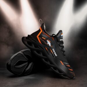 Denver Broncos Personalized NFL Sport Black Max Soul Shoes