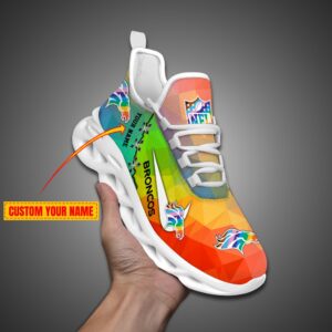 Denver Broncos Personalized Pride Month Luxury NFL Max Soul Shoes v1