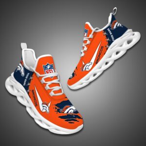 Denver Broncos Personalized Ripped Design NFL Max Soul Shoes