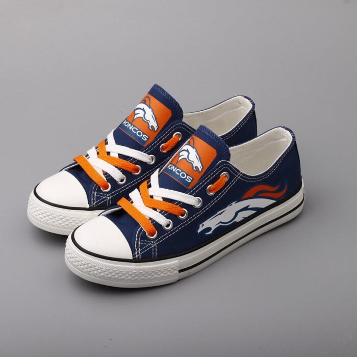 Denver Broncos Shoes Womens Low Top Canvas Shoes