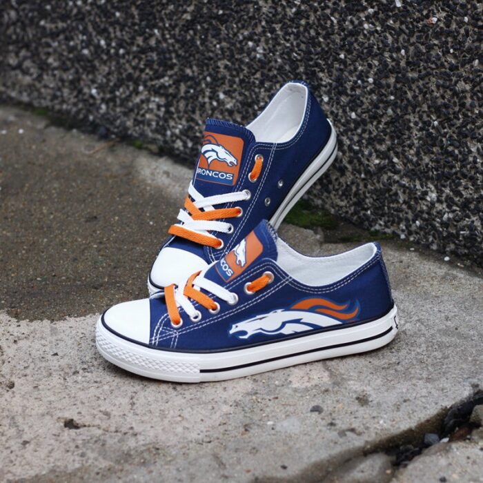 Denver Broncos Shoes Womens Low Top Canvas Shoes