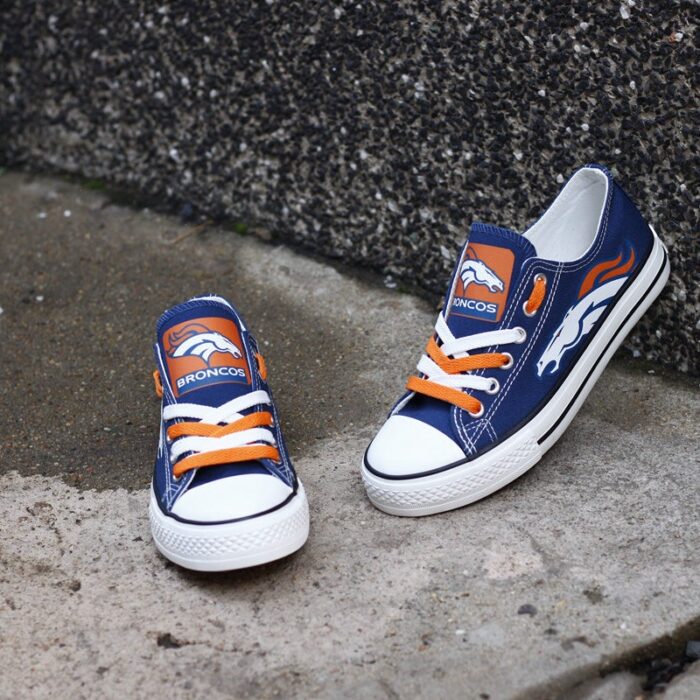 Denver Broncos Shoes Womens Low Top Canvas Shoes