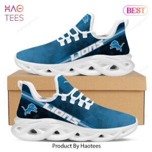 Detroit Lions Black Blue Max Soul Shoes for NFL Fan