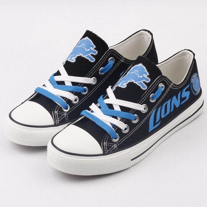 Detroit Lions Custom Shoes Low Top Canvas Shoes