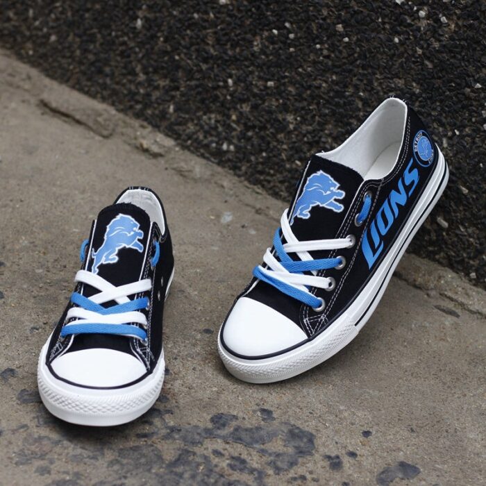 Detroit Lions Custom Shoes Low Top Canvas Shoes