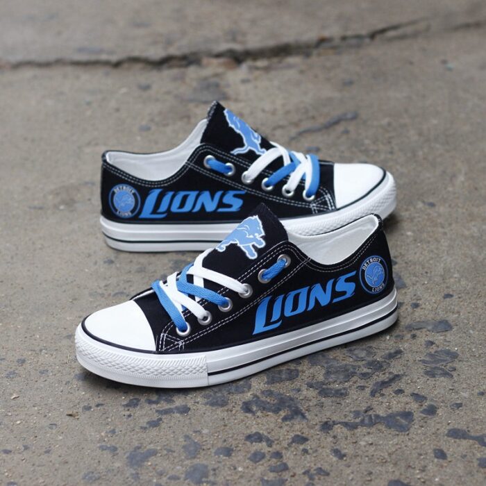 Detroit Lions Custom Shoes Low Top Canvas Shoes