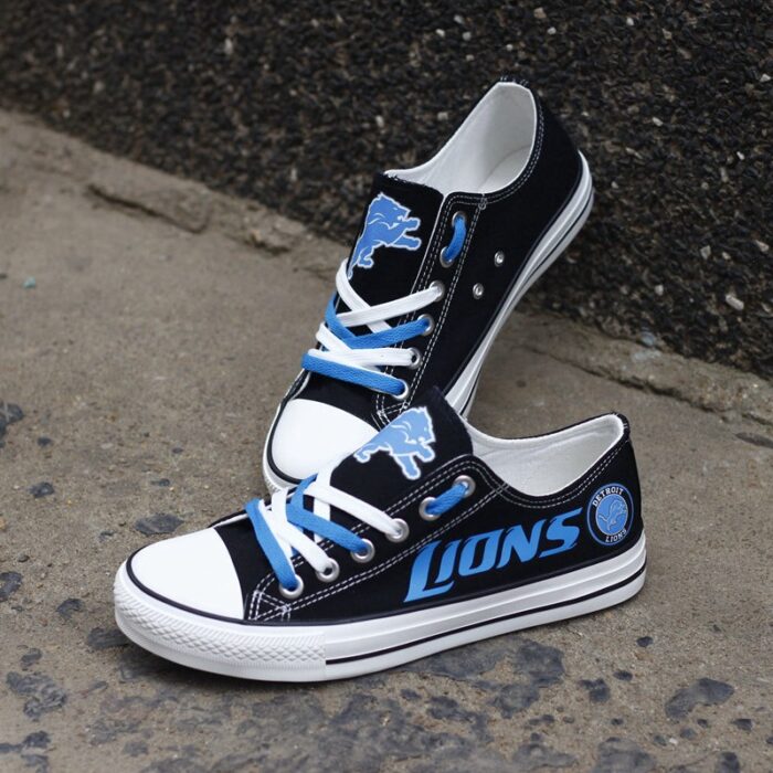 Detroit Lions Custom Shoes Low Top Canvas Shoes