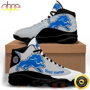 Detroit Lions Football NFL Custom Name Air Jordan 13 Shoes