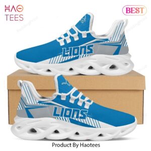 Detroit Lions Max Soul Shoes Logo American Football NFL Blue Color Max Soul Shoes