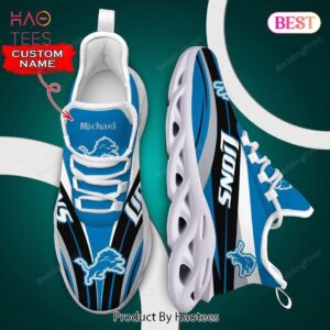 Detroit Lions NFL Custom Name Max Soul Shoes