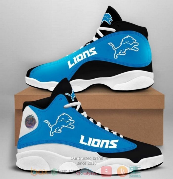 Detroit Lions Nfl Logo Football Team Air Jordan 13 Shoes