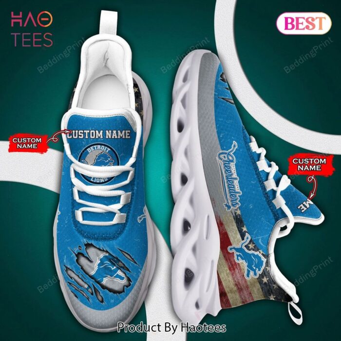 Detroit Lions Nfl Personalized Max Soul Shoes for Fan