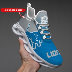 Detroit Lions Personalized Custom Name Max Soul Shoes