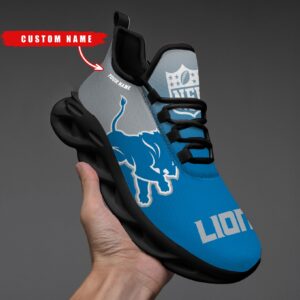 Detroit Lions Personalized Custom Name Max Soul Shoes