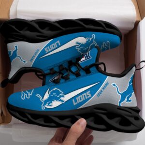 Detroit Lions Personalized Luxury NFL Max Soul Shoes 281122