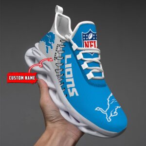 Detroit Lions Personalized NFL Max Soul Shoes Ver 2