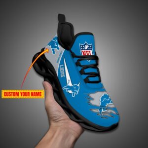 Detroit Lions Personalized NFL Max Soul Shoes for Fan