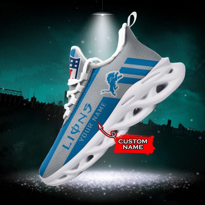 Detroit Lions Personalized NFL Max Soul Sneaker