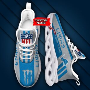 Detroit Lions Personalized NFL Max Soul Sneaker