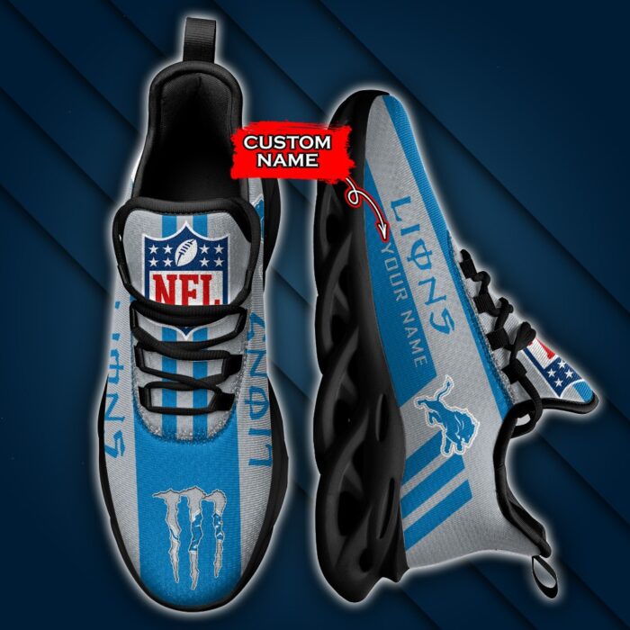 Detroit Lions Personalized NFL Max Soul Sneaker