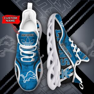 Detroit Lions Personalized NFL Max Soul Sneaker Adidas Ver 1