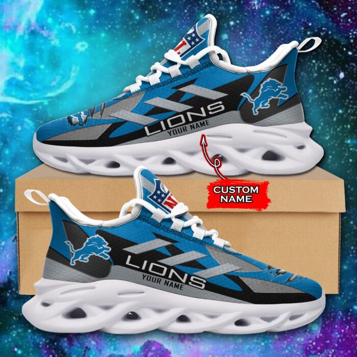 Detroit Lions Personalized NFL Max Soul Sneaker Ver 1