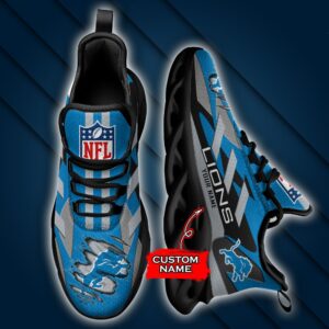 Detroit Lions Personalized NFL Max Soul Sneaker Ver 1