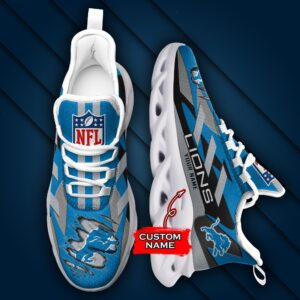 Detroit Lions Personalized NFL Max Soul Sneaker Ver 1