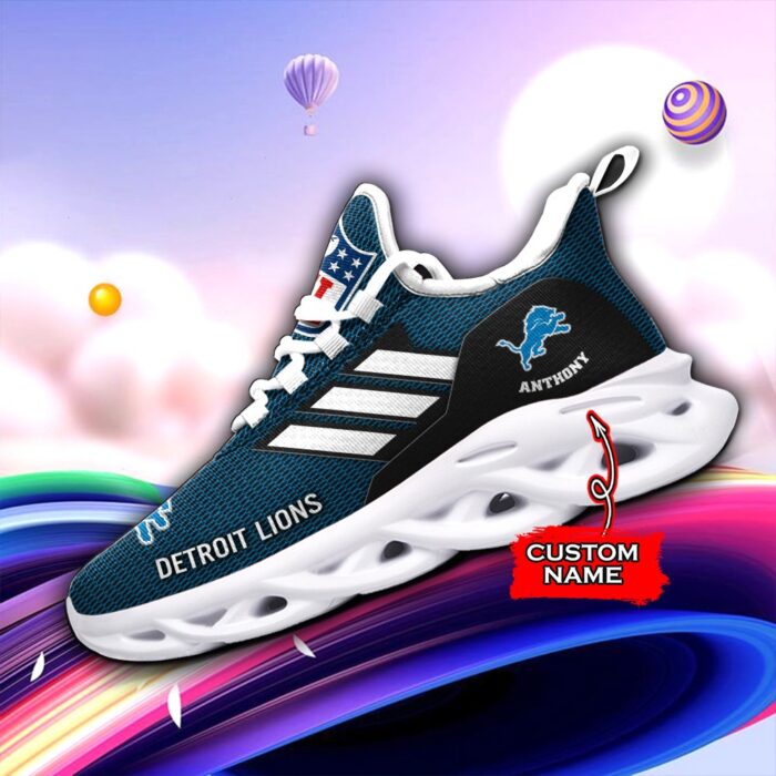 Detroit Lions Personalized NFL Max Soul Sneaker for Fans