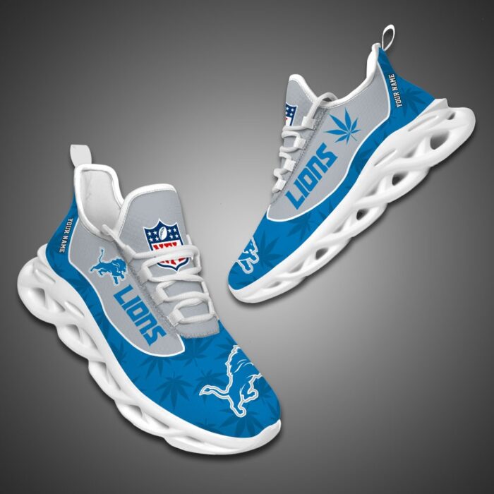 Detroit Lions Personalized Weed Limited Edition Max Soul Shoes