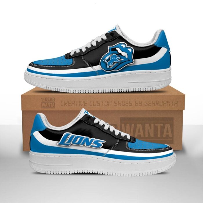 Detroit Lions Sneakers Custom Force Shoes Sexy Lips For Fans