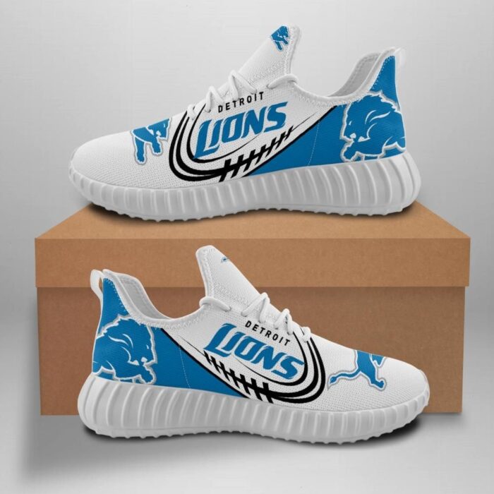 Detroit Lions Unisex Sneakers New Sneakers Custom Shoes Football Detroit Lions Yeezy Boost