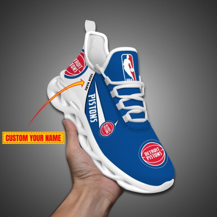 Detroit Pistons Personalized NBA Max Soul Shoes