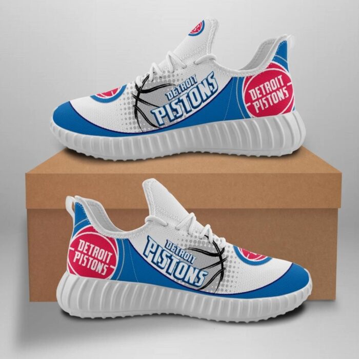 Detroit Pistons Unisex Sneakers New Sneakers Basketball Custom Shoes Detroit Pistons Yeezy Boost