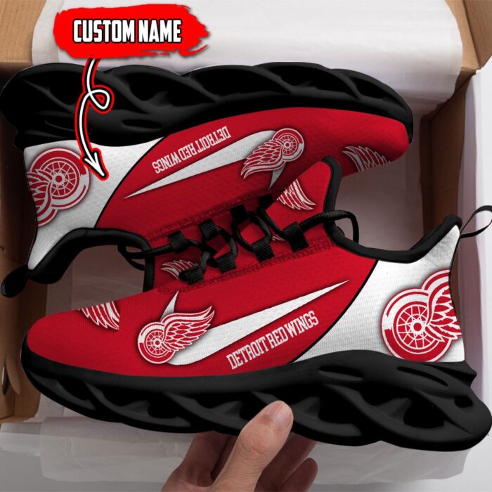 Detroit Red Wings Custom Name NHL New Max Soul Shoes