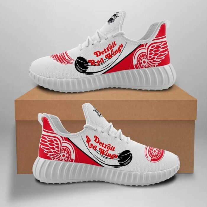 Detroit Red Wings New Hockey Custom Shoes Sport Sneakers Detroit Red Wings Yeezy Boost