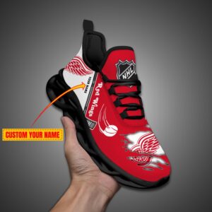 Detroit Red Wings Personalized NHL Max Soul Shoes Ver 2